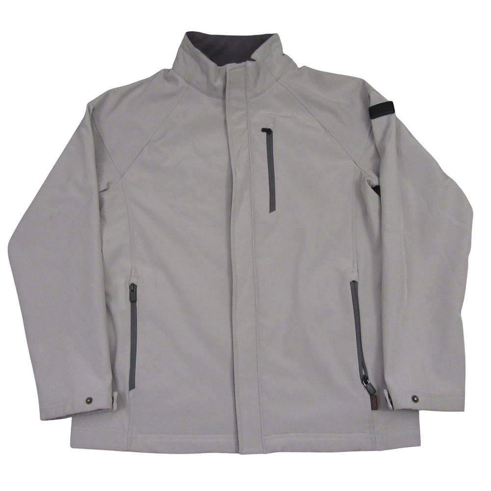 Tumi Womens Grey Softshell Fleece Lined Full‎ Zip Jacket Size Medium